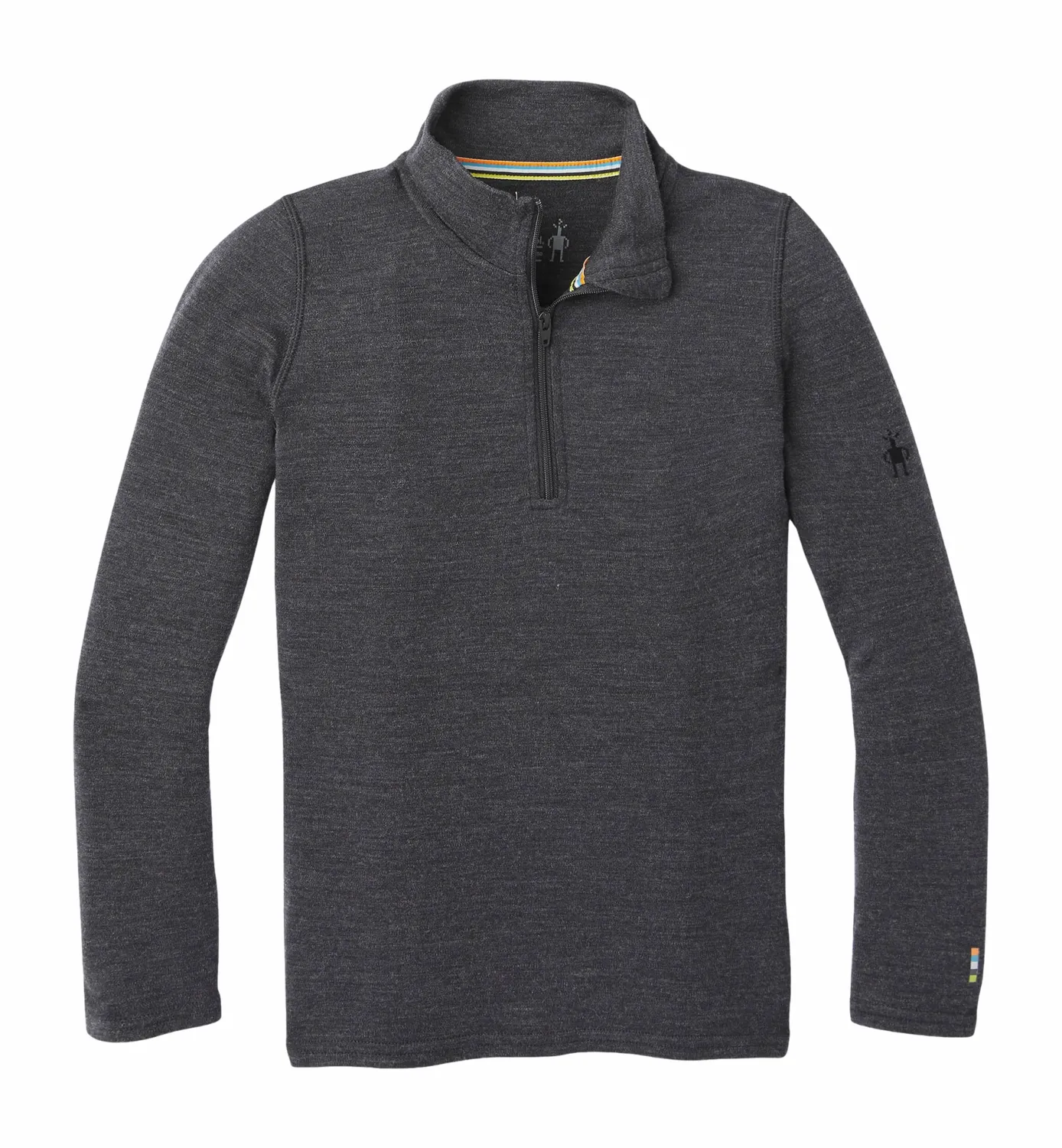 Ondershirt Smartwool Kids Classic Thermal Merino Base Layer 1/4 Zip Boxed Charcoal Heather